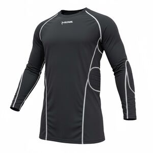 Kronis Soccer Goalie Padded‎ Shirt Men's Large Black Protective Jersey Sport